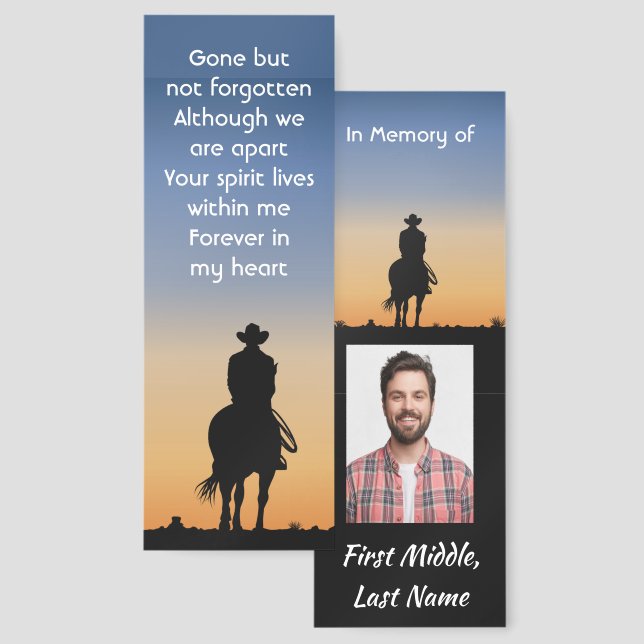 Memorial  Western Horse Back Riding  Bookmarks (Front & Back)