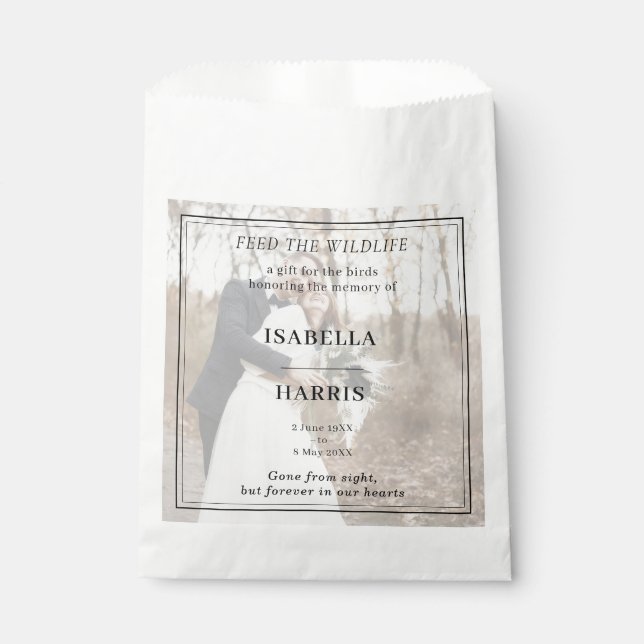 Memorial Wild Bird Seed Favor Design Bag (Front)