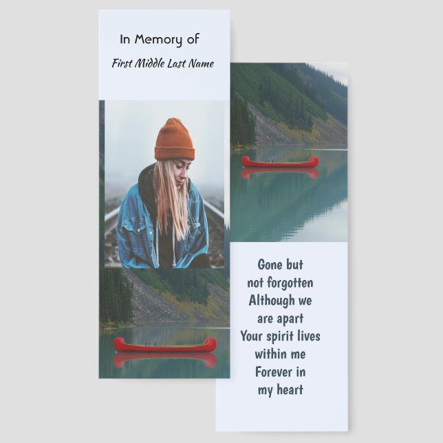 Memorial Wilderness Lake Canoe Bookmarks (Front & Back)