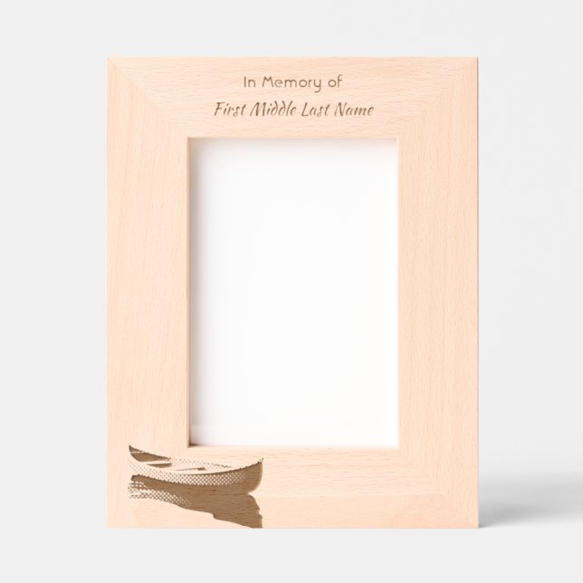 Memorial Wilderness Lake Canoe Engraved Frames (Front)