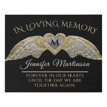 Memorial With Angel Wings Canvas by MemorialGiftShop at Zazzle
