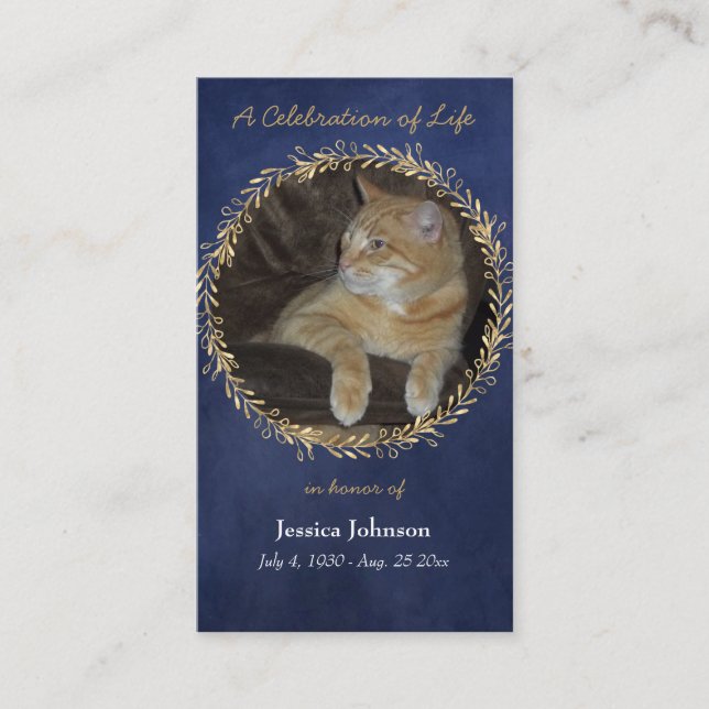 Memorial Wreath Pray Card with One Photo Option (Front)