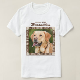Memorialize Your Dog Custom Photo and Name T-Shirt