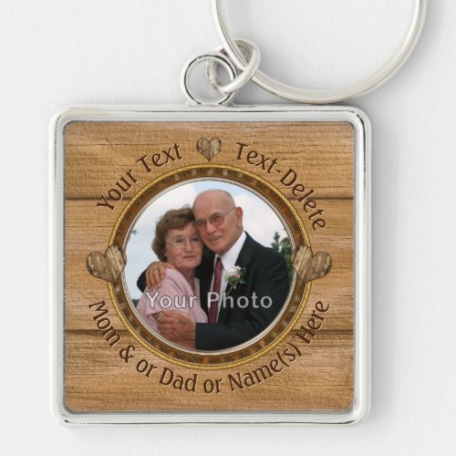 Memorials Gifts for Loved Ones Your PHOTO TEXT Keychain