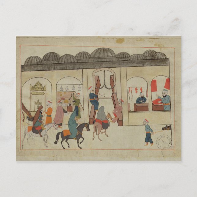 Memorie Turchesche' depicting market in Postcard (Front)