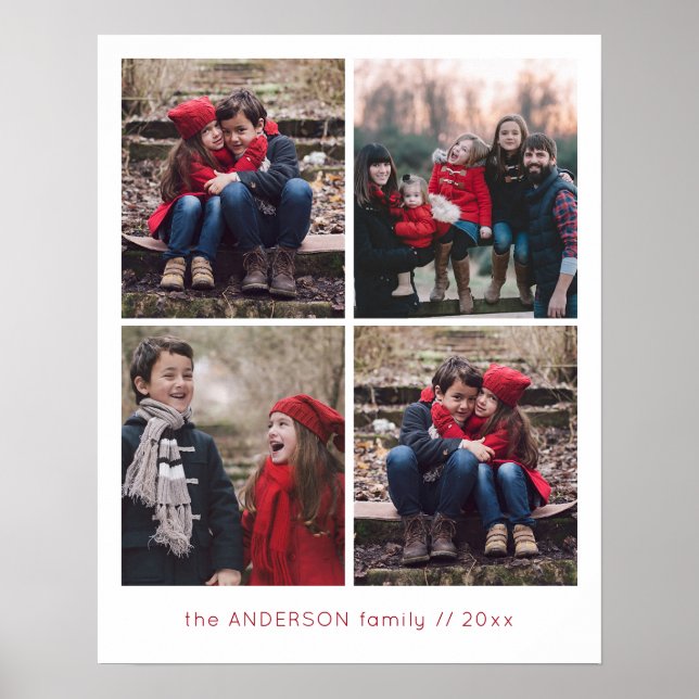 Memories 4 Photo Grid Poster (Front)