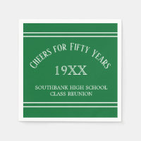 Memories! 50th Class Reunion party  Napkins