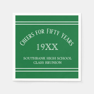 Memories! 50th Class Reunion party Napkins