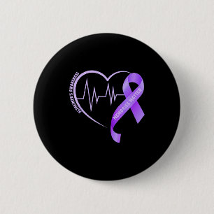 Memories alzheimer’s awareness purple ribbon button