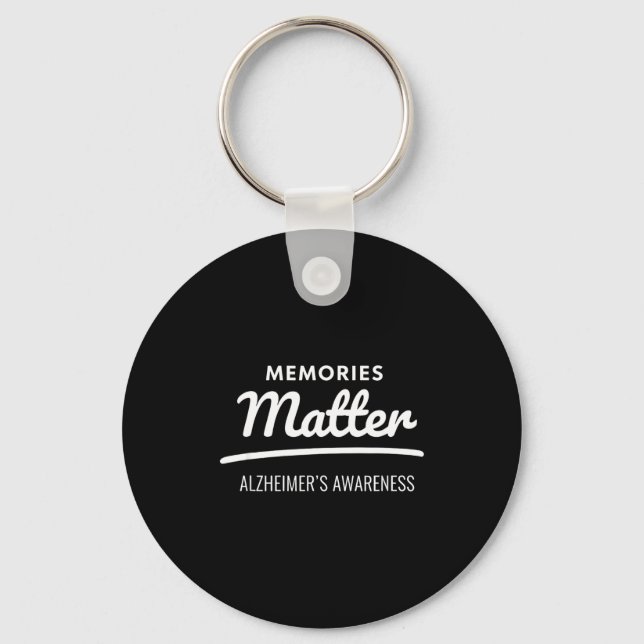 Memories alzheimer's awareness  keychain (Front)