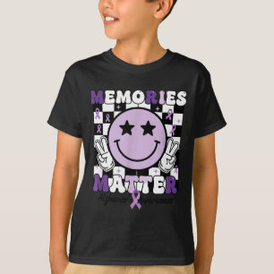 Memories alzheimer's awareness purple ribbon T-Shirt