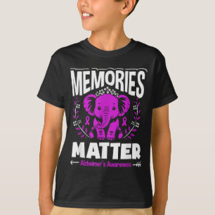 Memories alzheimer's awareness support elephant T-Shirt