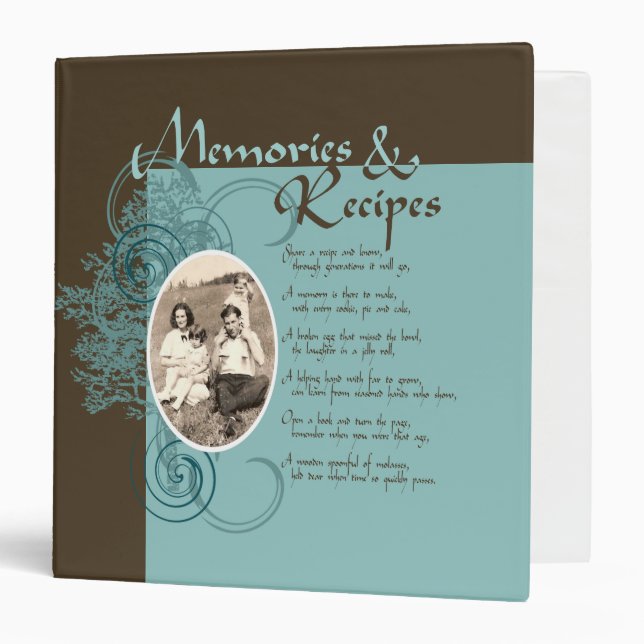 Memories and Recipes 3 Ring Binder (Front/Inside)