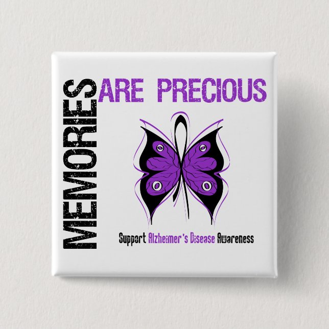 Memories Are Precious Alzheimer's Disease Button (Front)