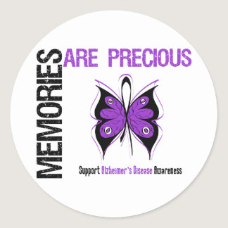 Memories Are Precious Alzheimer's Disease Classic Round Sticker