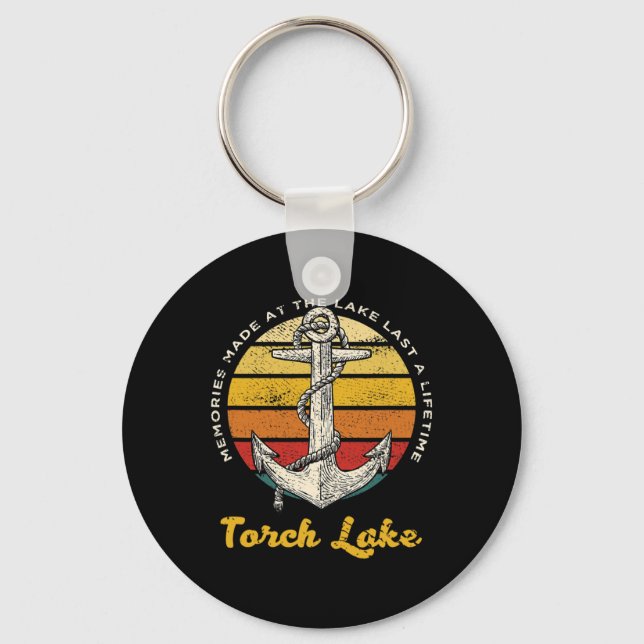 Memories At Torch Lake Last A Lifetime Camping Vac Keychain (Front)