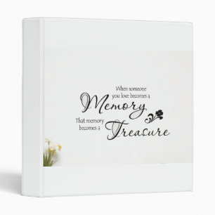 "MEMORIES BECOME TREASURES* 3 RING BINDER