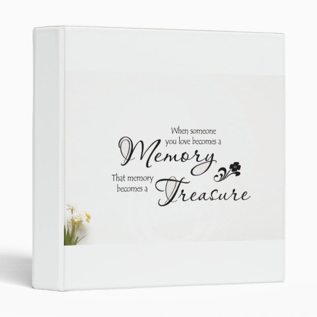"MEMORIES BECOME TREASURES* 3 RING BINDER (Front/Spine)