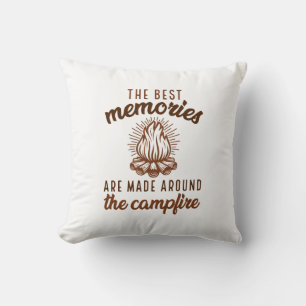 Memories Campfire Throw Pillow