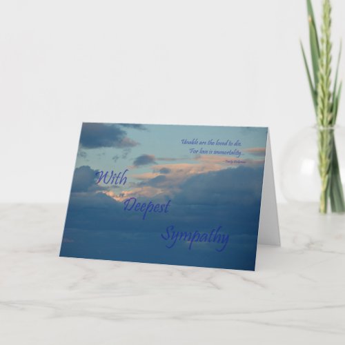 Memories Condolences Thinking of you Sympathy Card