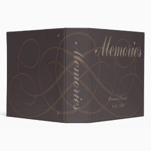 Memories elegant scroll memorial binder