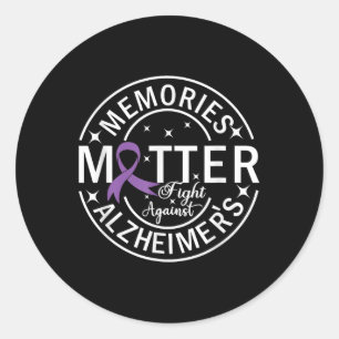 Memories Fight Against Heimers Classic Round Sticker
