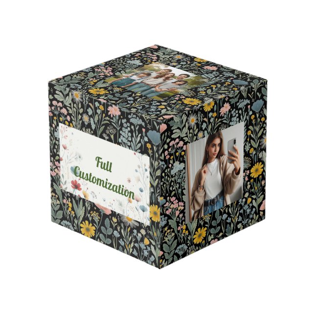 Memories in Bloom: Fully Customizable  Cube (Front Angled)