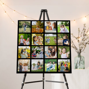 Memories in Motion: Customizable 16 Photo Collage Foam Board