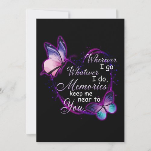 Memories Keep Me Near To You Thank You Card