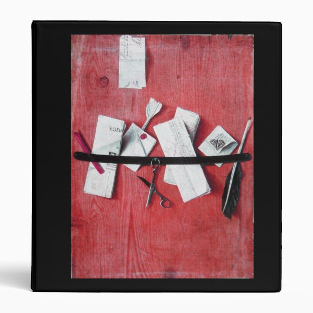 MEMORIES/ LETTER HOLDER IN WOOD black red white Binder (Front)