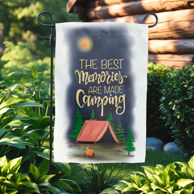 Memories Made Camping Inspirivity Tent Garden Flag (Creator Uploaded)