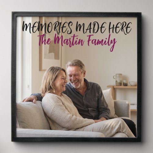 Memories Made Here Family Photo Keepsake Peel And Stick Photo Tile