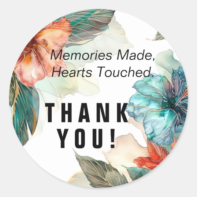 Memories made... Hibiscus Serenade Paradise Classic Round Sticker (Front)