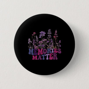 Memories Matter Alzheimer Purple Alzheimer's Awar Button