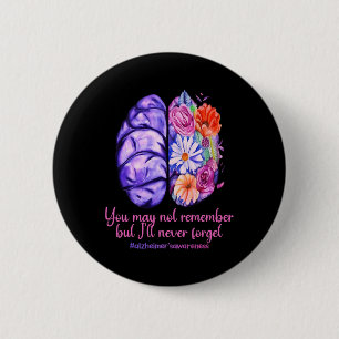 Memories Matter Alzheimer Purple Alzheimer's Awar Button
