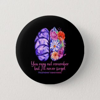 Memories Matter Alzheimer Purple  Alzheimer's Awar Button