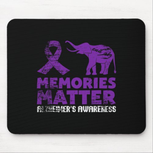 Memories Matter Alzheimer  _ Purple Elephant 1 Mouse Pad