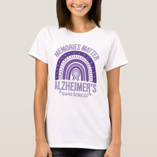 MEMORIES MATTER Alzheimers Awareness Purple  T_Shirt
