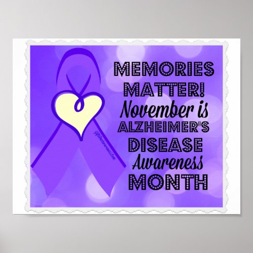 Memories Matter Alzheimers Disease Awareness Poster