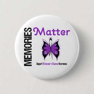 Memories Matter Alzheimer's Disease Pinback Button