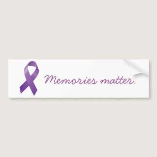 Memories Matter bumper sticker