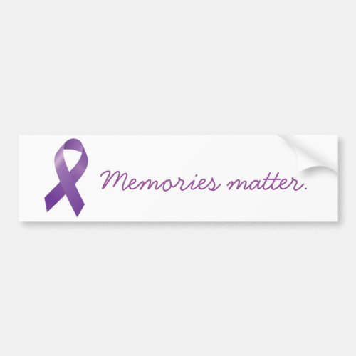 Memories Matter bumper sticker