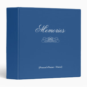 Memories Memorial Guest Book 3 Ring Binder