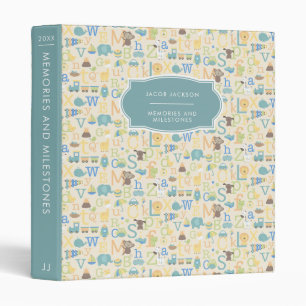 Memories & Milestones Baby Book Binder for Boys