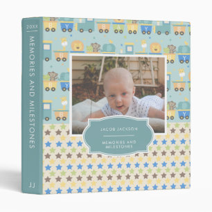 Memories & Milestones Baby Book Binder for Boys
