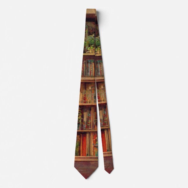 Memories of a library that never existed neck tie (Front)