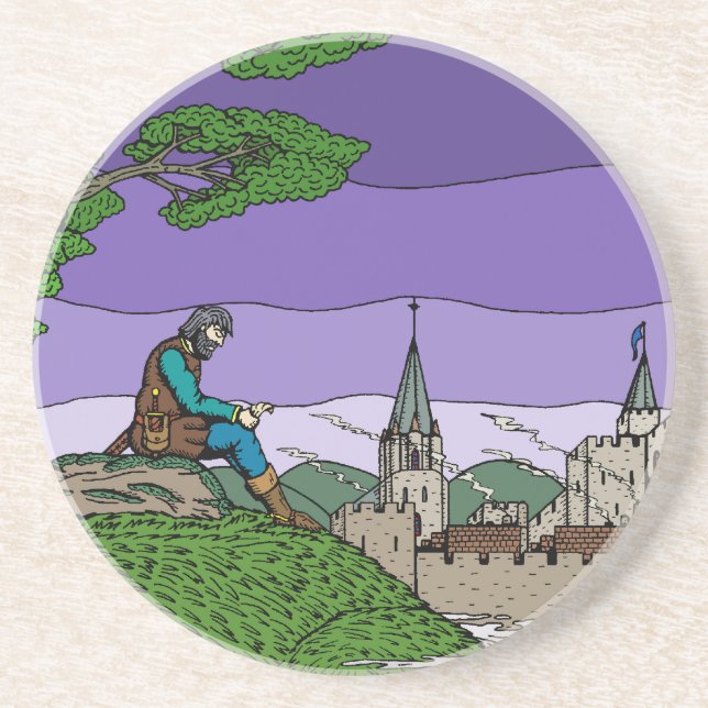 Memories of Camelot Sandstone Coaster (Front)