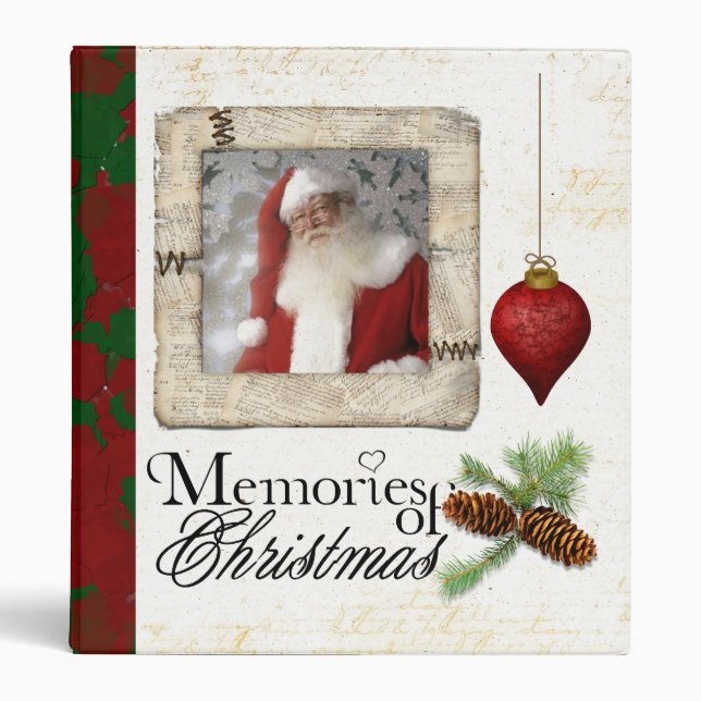 memories of christmas photo album 3 ring binder (Front)