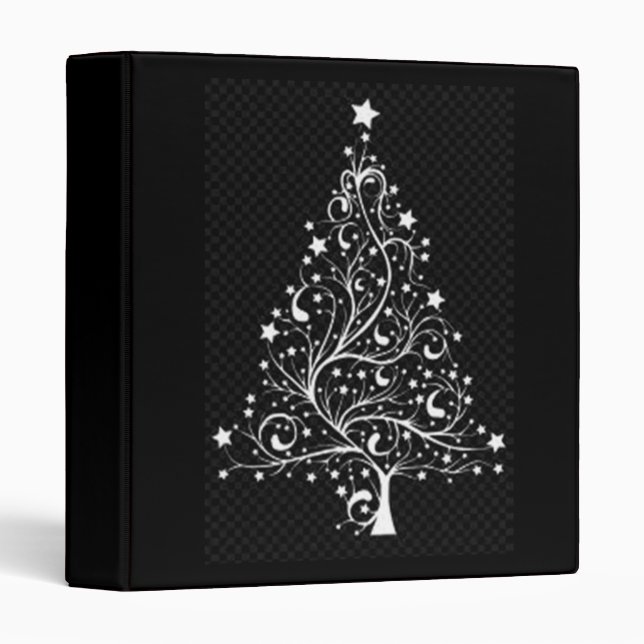 ***MEMORIES OF CHRISTMAS*** UNIQUE CHRISTMAS TREE 3 RING BINDER (Front/Spine)
