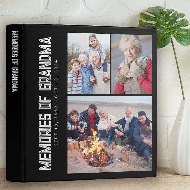 Memories of Grandma Scrapbook Photo 3 Ring Binder (Creator Uploaded)